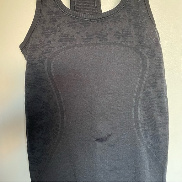 LULULEMON Swiftly Tech Racerback True Navy/Black Patterned Size 2 - Picture 5 of 13